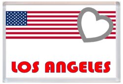 Los Angeles - Love USA/United States of America Towns & Cities Flag - Jumbo Fridge Magnet Souvenir Gift
