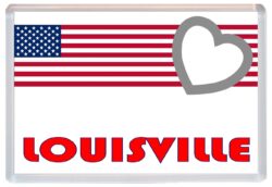 Louisville - Love USA/United States of America Towns & Cities Flag - Jumbo Fridge Magnet Souvenir Gift