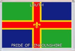 Louth - Pride of Lincolnshire County Flag - Jumbo Fridge Magnet Souvenir Gift Present