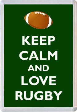Keep Calm and Love Rugby - Jumbo Fridge Magnet Souvenir Gift Present