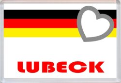 Lubeck - Love Germany/German Towns & Cities Flag - Jumbo Fridge Magnet Souvenir Gift Present