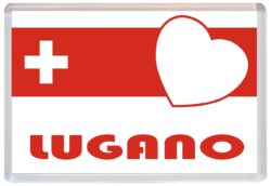 Lugano - Love Swiss/Switzerland Towns & Cities Flag - Jumbo Fridge Magnet Souvenir Gift Present