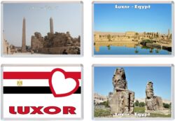 Luxor - Egypt - 4 PACK - Jumbo Fridge Magnet Souvenir Gift Present