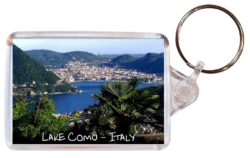 Lake Como - Italy ? Double Sided Large Keyring Key Fob Chain Ring Gift Present Souvenir