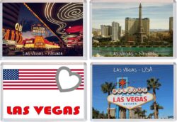 Las Vegas - Nevada - USA -  4 PACK - Jumbo Fridge Magnet Souvenir Gift Present
