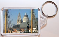 Liverpool - Merseyside - Double Sided Large Keyring Key Fob Chain Ring Gift Present Souvenir