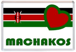 Machakos - Love Kenya/Kenyan Towns & Cities Flag - Jumbo Fridge Magnet Souvenir Gift