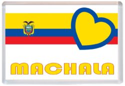 Machala - Love Ecuador Towns & Cities Flag - Jumbo Fridge Magnet Souvenir Gift Present