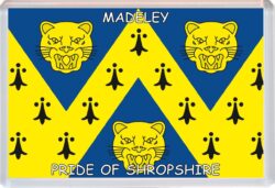 Madeley - Pride of Shropshire County Flag - Jumbo Fridge Magnet Souvenir Gift