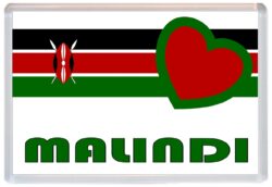 Malindi - Love Kenya/Kenyan Towns & Cities Flag - Jumbo Fridge Magnet Souvenir Gift