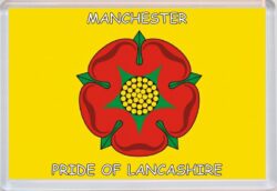Manchester - Pride of Lancashire County Flag - Jumbo Fridge Magnet Souvenir Gift Present