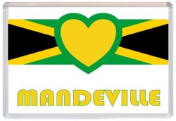 Mandeville - Love Jamaica/Jamaican Towns & Cities Flag - Jumbo Fridge Magnet Souvenir Gift Present