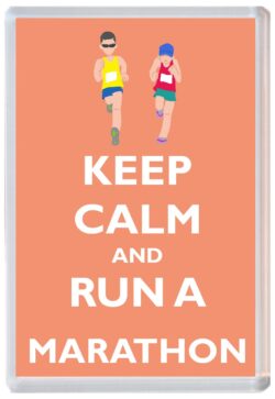 Keep Calm and Run a Marathon - Jumbo Fridge Magnet Souvenir Gift Present