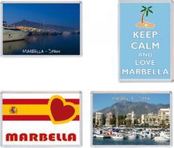 Marbella - Costa del Sol - Spain - 4 PACK - Jumbo Fridge Magnet Souvenir Gift Present