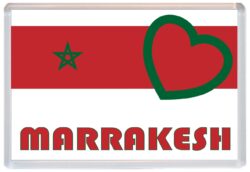 Marrakesh - Love Morocco/Moroccan Towns & Cities Flag - Jumbo Fridge Magnet Souvenir Gift