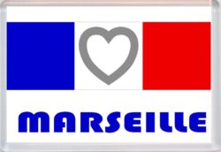 Marseille - Love France/French Towns & Cities Flag - Jumbo Fridge Magnet Souvenir Gift Present