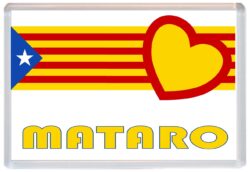 Mataro - Love Catalonia Towns & Cities Flag - Jumbo Fridge Magnet Souvenir Gift Present