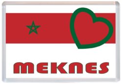 Meknes - Love Morocco/Moroccan Towns & Cities Flag - Jumbo Fridge Magnet Souvenir Gift