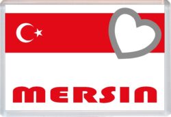 Mersin - Love Turkey/Turkish Towns & Cities Flag - Jumbo Fridge Magnet Souvenir Gift Present