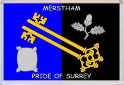 Merstham - Pride of Surrey County Flag - Jumbo Fridge Magnet Souvenir Gift