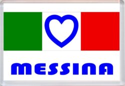 Messina - Love Italy/Italian Towns & Cities Flag - Jumbo Fridge Magnet Souvenir Gift Present