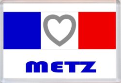 Metz - Love France/French Towns & Cities Flag - Jumbo Fridge Magnet Souvenir Gift Present
