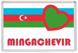 Mingachevir - Love Azerbaijan Towns & Cities Flag - Jumbo Fridge Magnet Souvenir Gift Present