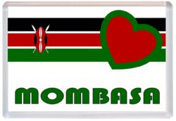 Mombasa - Love Kenya/Kenyan Towns & Cities Flag - Jumbo Fridge Magnet Souvenir Gift