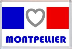 Montpellier - Love France/French Towns & Cities Flag - Jumbo Fridge Magnet Souvenir Gift Present