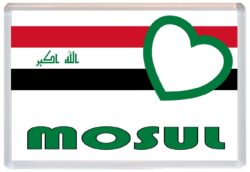 Mosul - Love Iraq/Iraqi Towns & Cities Flag - Jumbo Fridge Magnet Souvenir Gift
