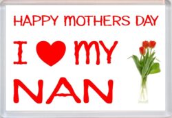 Happy Mother's Day - I Love My Nan - Jumbo Fridge Magnet Souvenir Gift Mothers Day Present
