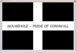 Mousehole - Pride of Cornwall County Flag - Jumbo Fridge Magnet Souvenir Gift Present