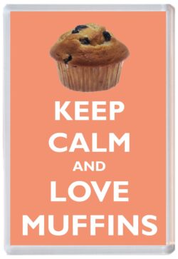 Keep Calm and Love Muffins - Jumbo Fridge Magnet Souvenir Gift Present