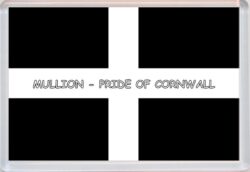 Mullion - Pride of Cornwall County Flag - Jumbo Fridge Magnet Souvenir Gift Present
