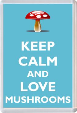 Keep Calm and Love Mushrooms - Jumbo Fridge Magnet Souvenir Gift Present