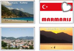 Marmaris - Turkey - 4 PACK - Jumbo Fridge Magnet Souvenir Gift Present