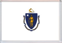 Massachusetts - USA State Flag - Jumbo Fridge Magnet Souvenir Gift Present
