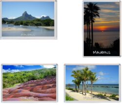 Mauritius - 4 PACK - Jumbo Fridge Magnet Souvenir Gift Present