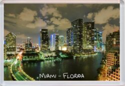 Miami - Florida - USA - Jumbo Fridge Magnet Souvenir Gift Present Night