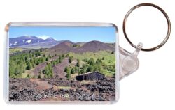 Mount Etna - Sicily - Italy ? Double Sided Large Keyring Key Fob Chain Ring Gift Present Souvenir