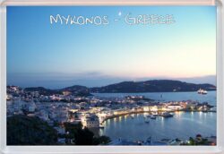 Mykonos - Greece - Jumbo Fridge Magnet Souvenir Gift Present Night