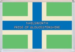 Nailsworth - Pride of Gloucestershire County Flag - Jumbo Fridge Magnet Souvenir Gift Present