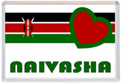 Naivasha - Love Kenya/Kenyan Towns & Cities Flag - Jumbo Fridge Magnet Souvenir Gift