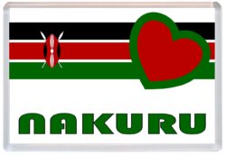 Nakuru - Love Kenya/Kenyan Towns & Cities Flag - Jumbo Fridge Magnet Souvenir Gift