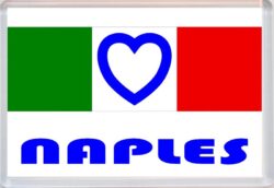 Naples - Love Italy/Italian Towns & Cities Flag - Jumbo Fridge Magnet Souvenir Gift Present