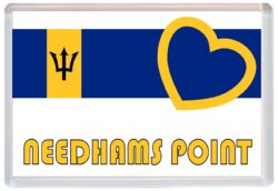 Needhams Point - Love Barbados Towns & Cities Flag - Jumbo Fridge Magnet Souvenir Gift Present