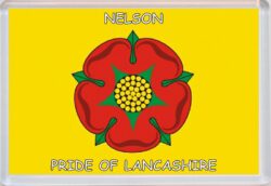 Nelson - Pride of Lancashire County Flag - Jumbo Fridge Magnet Souvenir Gift Present