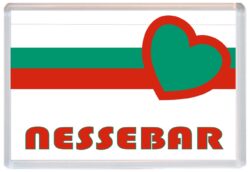 Nessebar - Love Bulgaria/Bulgarian Towns & Cities Flag - Jumbo Fridge Magnet Souvenir Gift Present