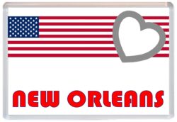New Oreleans - Love USA/United States of America Towns & Cities Flag - Jumbo Fridge Magnet Souvenir Gift