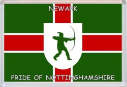 Newark - Pride of Nottinghamshire County Flag - Jumbo Fridge Magnet Souvenir Gift